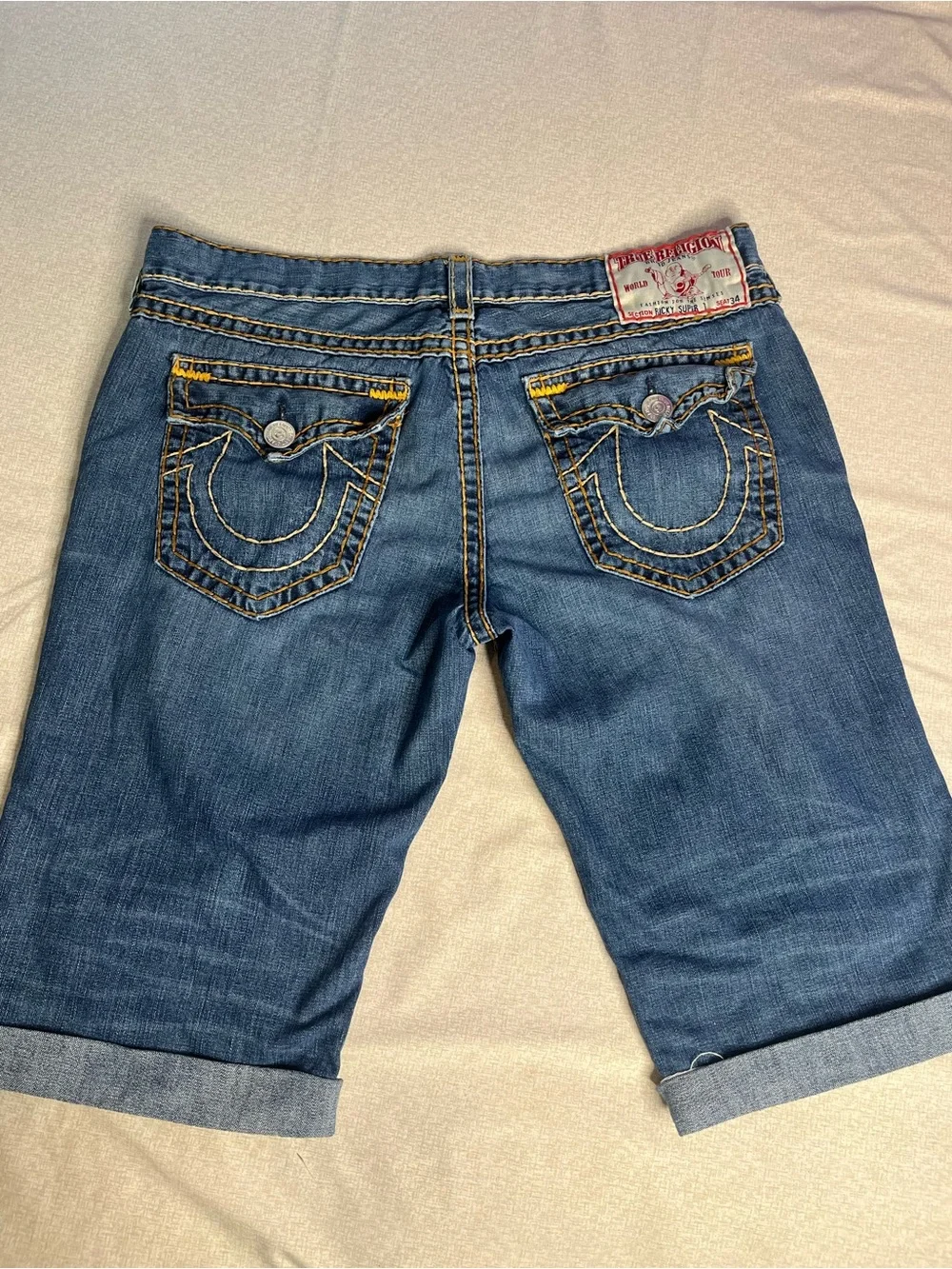 True Religion Ricky Super T Denim DIY Jean Y2K Jorts